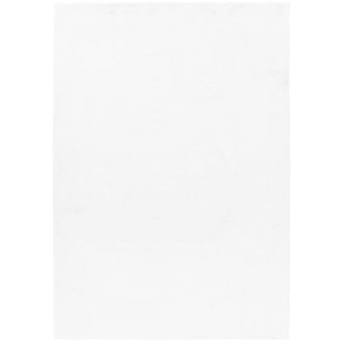 Tapis Fausse Fourrure Toucher Doux Blanc 60x110cm