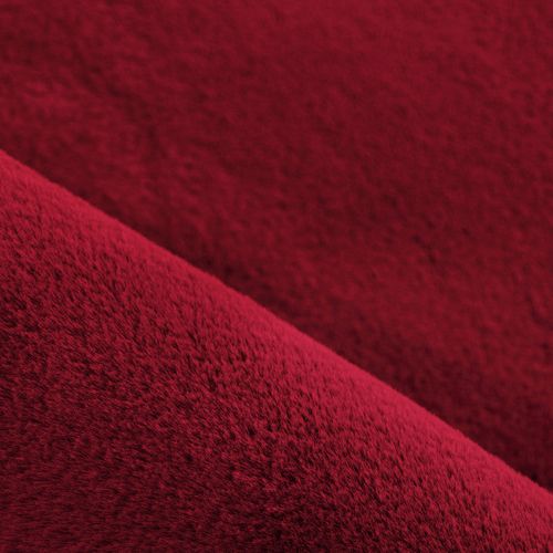 Tapis Fausse Fourrure Toucher Doux Rouge 240x340cm