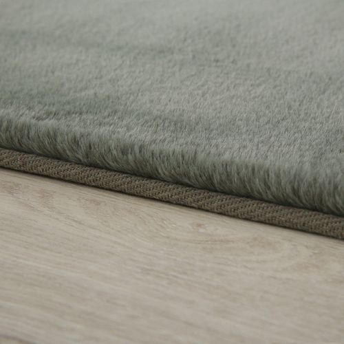 Tapis Fausse Fourrure Toucher Doux Vert 200x290cm