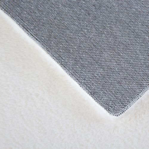 Tapis Fausse Fourrure Toucher Doux Crème 200x290cm
