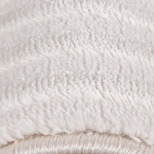 Tapis 70's Laineux à Motif En Relief Crème 280x370cm