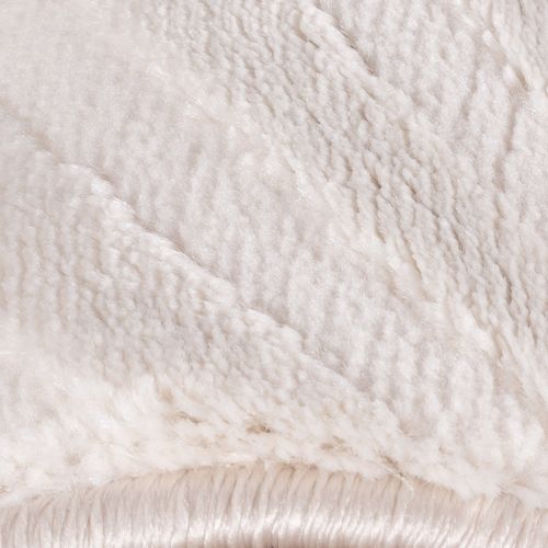 Tapis Meduse Laineux à Motif En Relief Crème 80x250cm