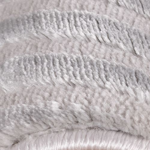 Tapis Meduse Laineux à Motif En Relief Gris 80x150cm