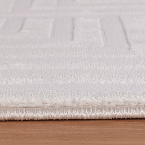Tapis Aswan Laineux à Motif En Relief Crème 280x370cm