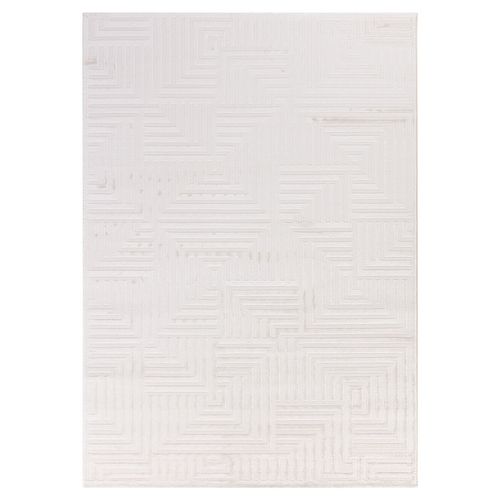 Tapis Aswan Laineux à Motif En Relief Crème 280x370cm