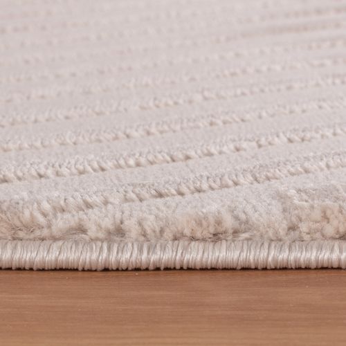 Tapis Noa Laineux à Motif En Relief Beige 280x370cm