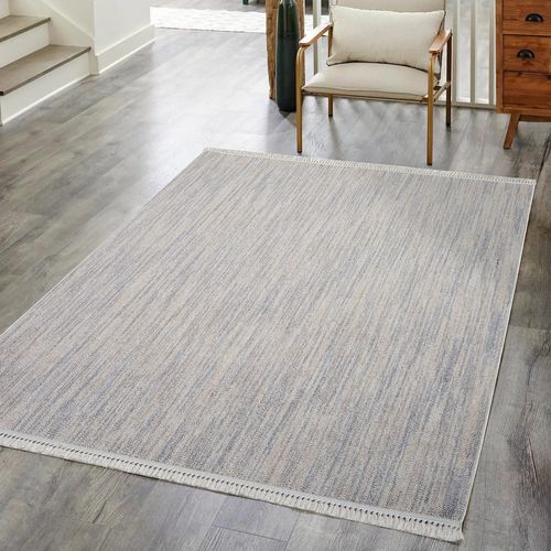Tapis Nova Laineux à Franges Gris 200x290cm