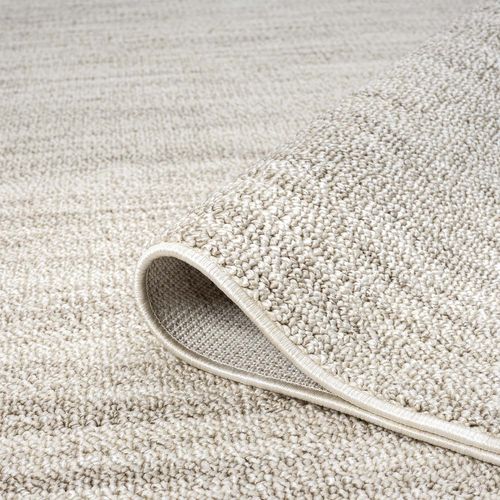 Tapis Nova Laineux à Franges Taupe 120x170cm