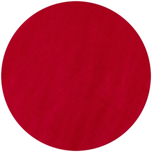 Tapis Lavable Rond En Microfibre Douce - Rouge 120x120cm