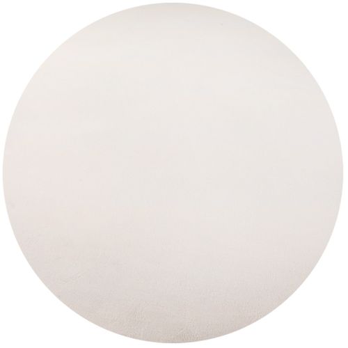 Tapis Lavable Rond En Microfibre Douce - Crème 160x160cm