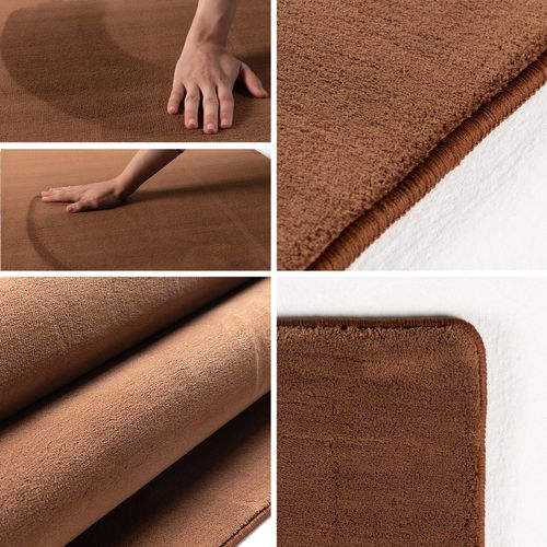 Tapis Lavable En Microfibre Douce - Marron 160x230cm