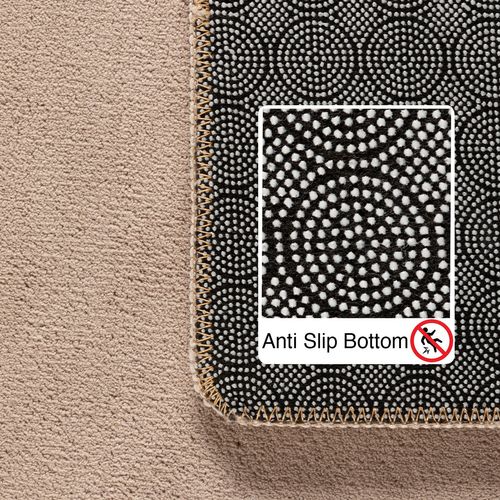 Tapis Lavable En Microfibre Douce - Beige 200x290cm