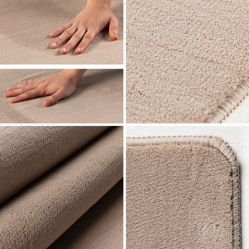 Tapis Lavable En Microfibre Douce - Beige 200x290cm