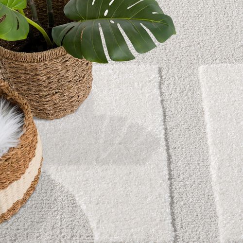 Tapis Japan à Motifs 3d En Relief - Crème 140x200cm