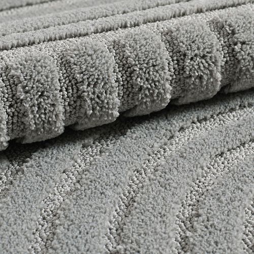 Tapis Rond à Relief Lena Gris 160x160cm