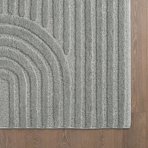 Tapis à Relief Lena Gris 80x250cm
