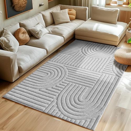 Tapis à Relief Lena Gris 60x110cm