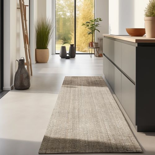 Tapis 80x200cm Jute Bouclé Jaipur Blanc Ivoire