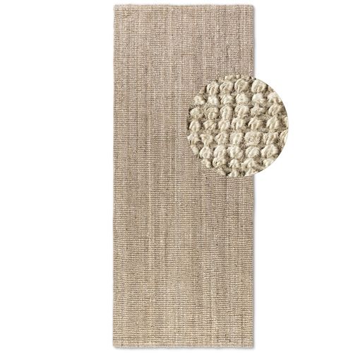Tapis 80x150cm Jute Bouclé Jaipur Blanc Ivoire