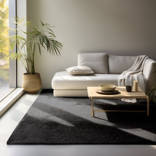 Tapis 120x170cm Jute Bouclé Jaipur Noir