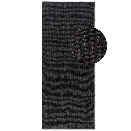 Tapis 80x200cm Jute Bouclé Jaipur Noir