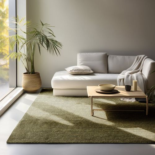 Tapis 190x280cm Jute Bouclé Jaipur Vert