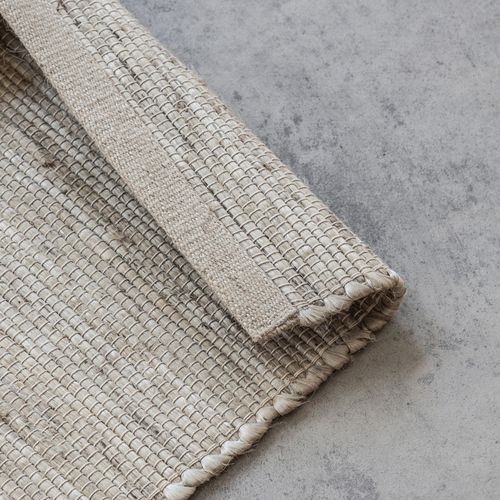 Tapis 120x170cm Naturel En Jute Harmony Blanc Ivoire