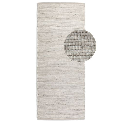 Tapis 60x90cm Naturel En Jute Harmony Blanc Ivoire
