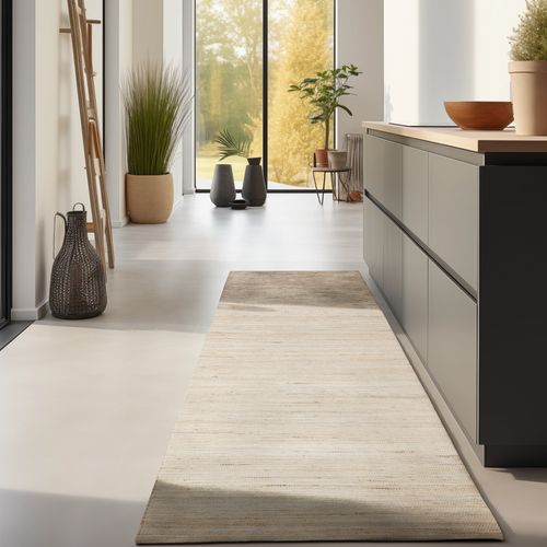 Tapis 80x200cm Naturel En Jute Harmony Beige Naturel