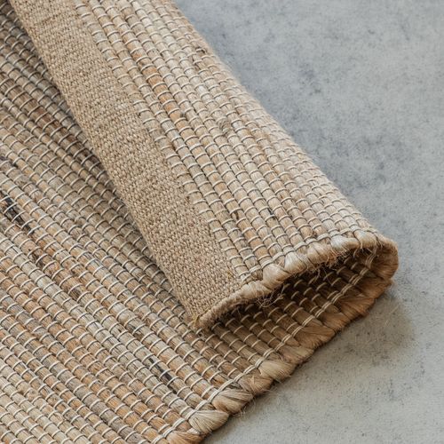 Tapis 80x200cm Naturel En Jute Harmony Beige Naturel