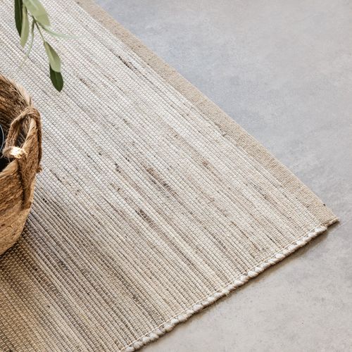 Tapis 190x280cm Naturel En Jute Harmony Grège