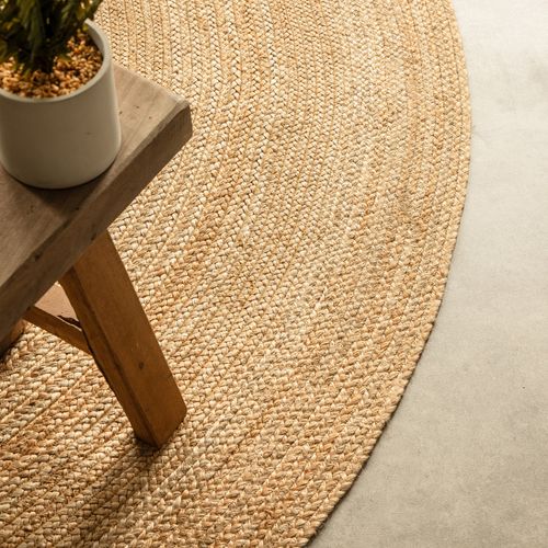 Tapis 200x200cm En Jute Mahal Beige
