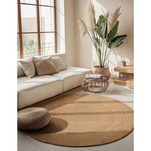 Tapis 100x100cm En Jute Mahal Beige