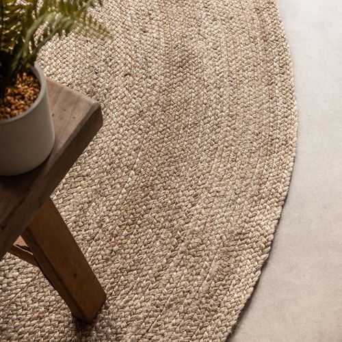 Tapis Rond En Jute Mahal Marron 200x200cm