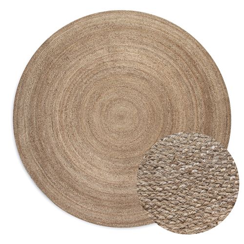 Tapis Rond En Jute Mahal Marron 100x100cm