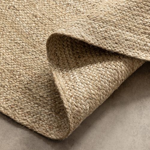 Tapis 100x100cm En Jute Mahal Ivoire