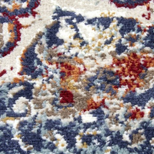 Tapis 140x200cm Style Vintage Madere Bleu