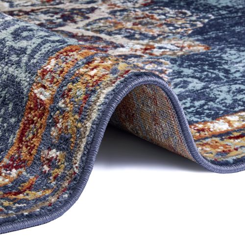 Tapis 80x240cm Style Vintage Madere Bleu