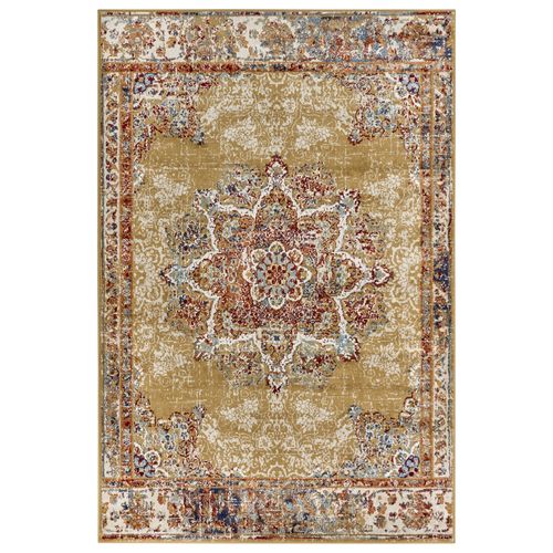 Tapis 120x170cm Style Vintage Madere Doré