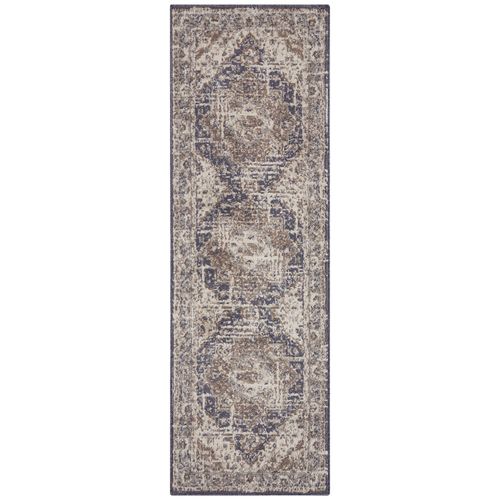 Tapis 80x120cm Vintage Rania Crème Et Bleu