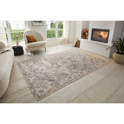 Tapis 240x340cm Vintage Rania Crème Et Gris