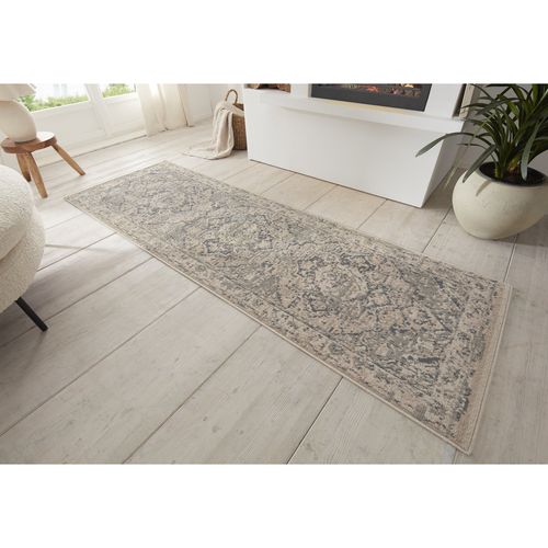 Tapis 120x170cm Vintage Rania Crème Et Gris