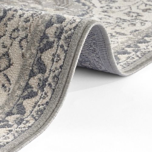 Tapis Vintage Oriental Safia Gris Et Crème 240x340cm