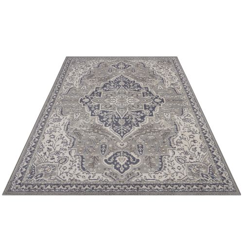 Tapis Vintage Oriental Safia Gris Et Crème 240x340cm