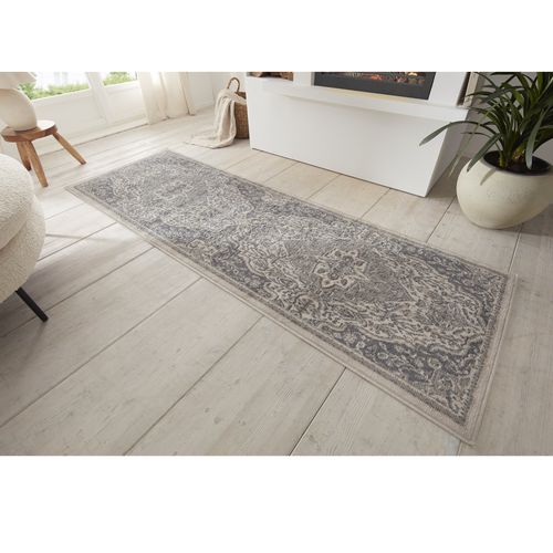 Tapis Vintage Oriental Safia Crème Et Gris 200x280cm