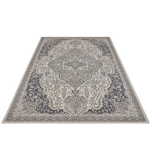 Tapis Vintage Oriental Safia Crème Et Gris 120x170cm