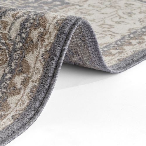 Tapis Vintage Oriental Safia Marron Et Gris 200x280cm