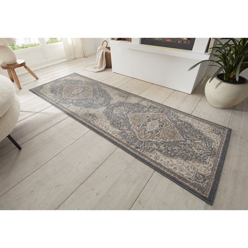 Tapis Vintage Oriental Safia Marron Et Gris 120x170cm