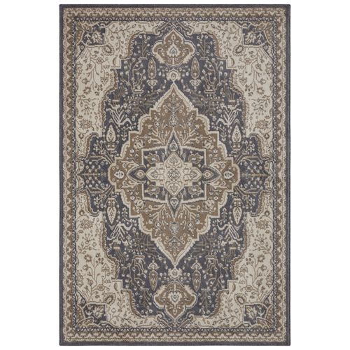 Tapis Vintage Oriental Safia Marron Et Gris 120x170cm
