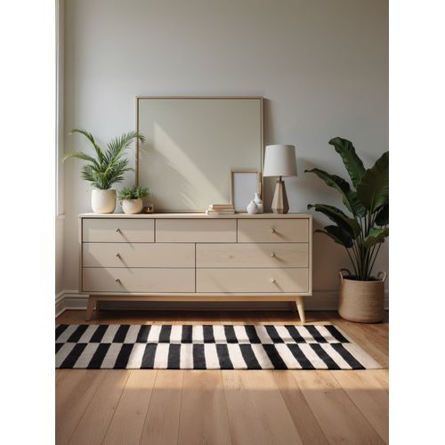 Tapis 80x150cm En Laine Tissé à La Main Donna